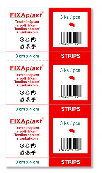 FIXAplast STRIPS 8cm x 4cm