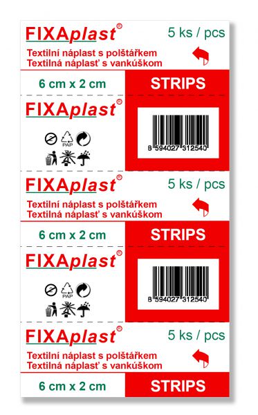 FIXAplast STRIPS 6cm x 2cm