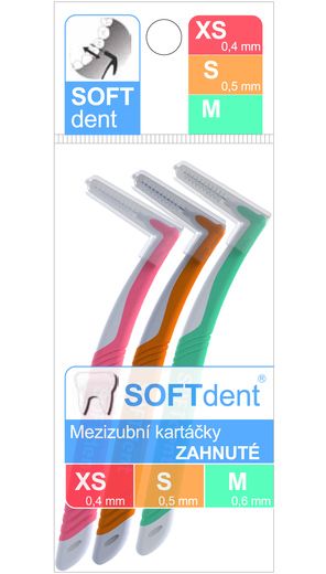 Soft Dent mezizubní kartáčky 3ks MIX - "L" 